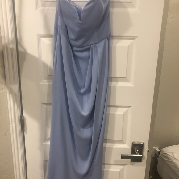 Shona joy u wire bustier powder blue dress, size 6 - Picture 6 of 7